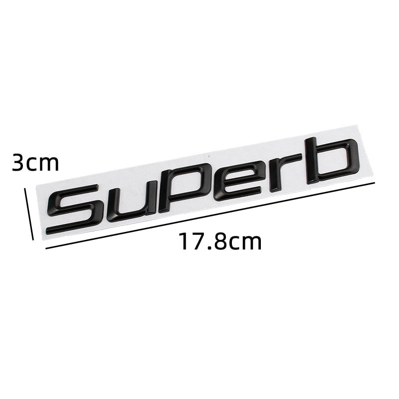 Skoda Rear Trunk Letters Replace Badge Emblem Metal Stickers For Octavia SUPERB FABIA - larahd