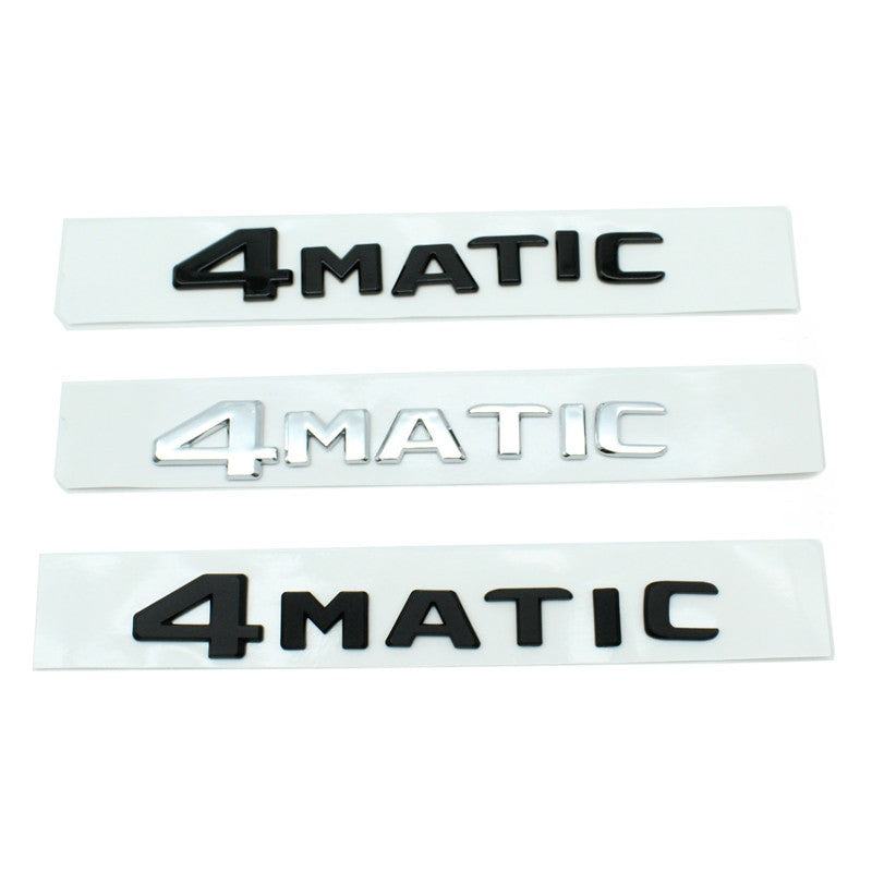 For Mercedes 4Matic Badge Emblem ABS Chrome Logo Car Sticker W124 W210 C E CL - larahd