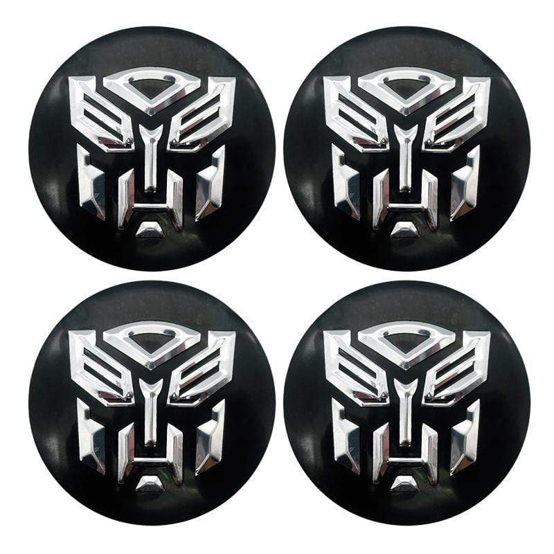 4pcs 56mm Transformers Autobots Decepticons Car Wheel Center Stickers Wheel Center Hub Caps Badge Emblem Decal-Realmancar