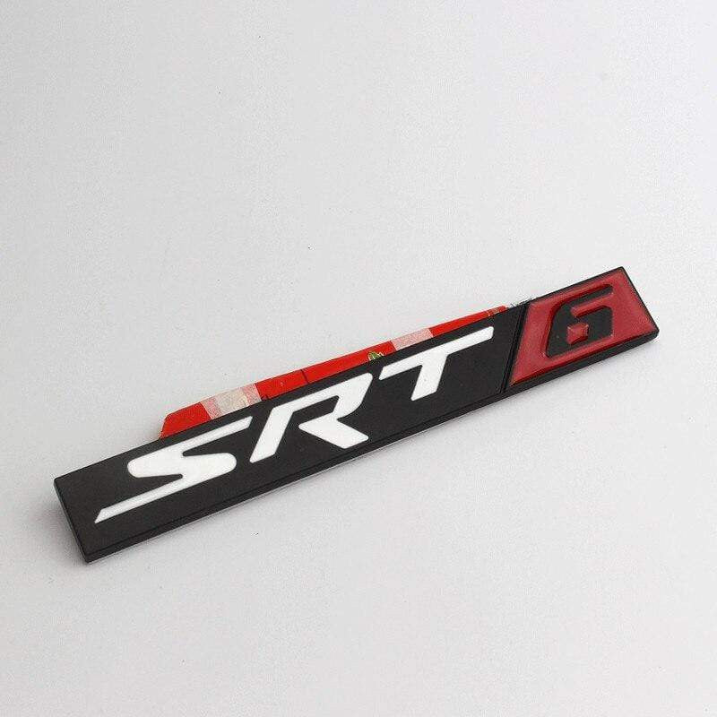 Metal Car Body Decoration for SRT8 SRT6 Logo Car Rear Side Sticker for Dodge Charger Challenger Caliber Jcuv Ram Journey Caravan