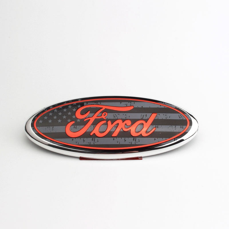 DIY Front Grille/Rear Trunk Oval Emblem 7/9 inch Fit For F150 F250 F350 Explorer - larahd