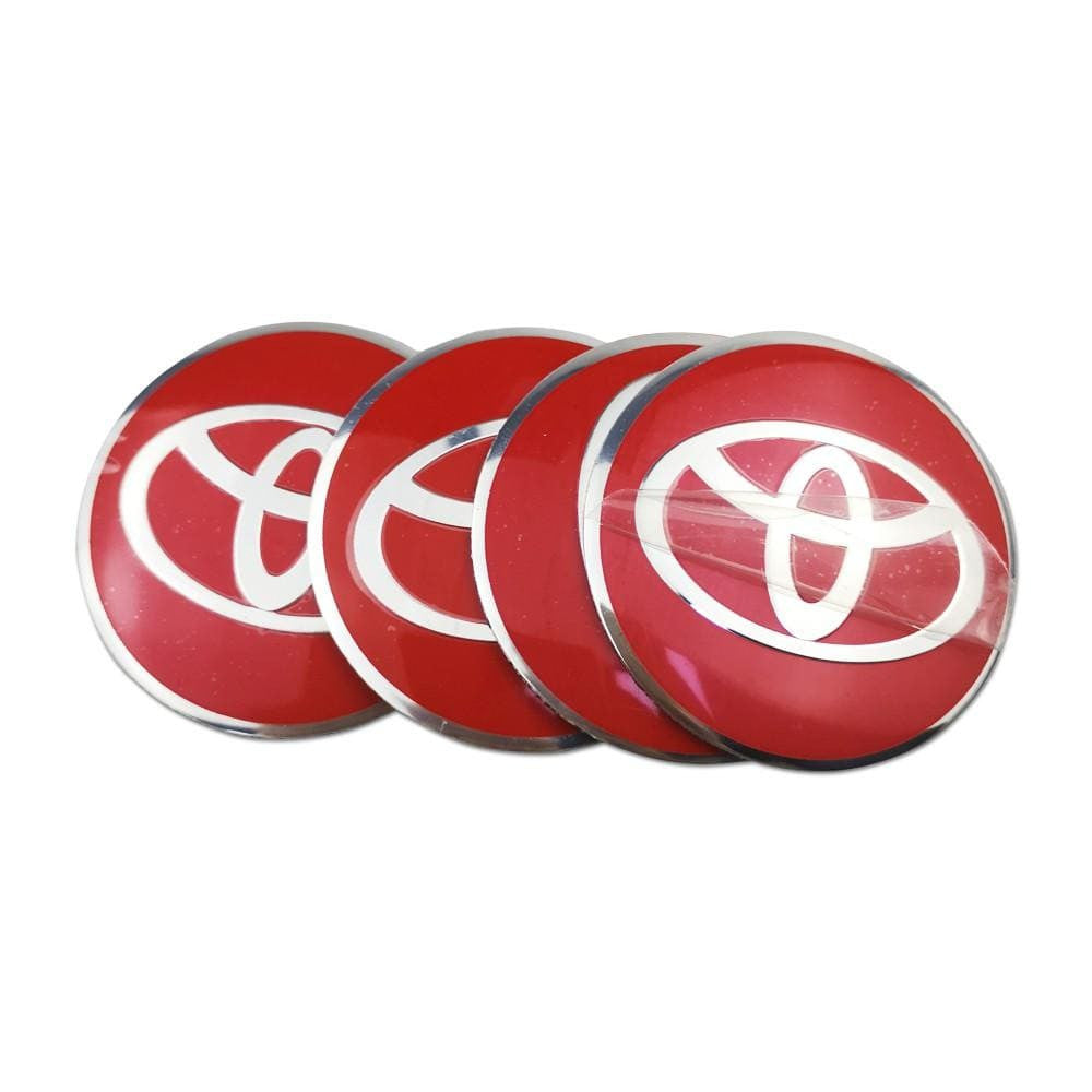 56mm 4pcs Toyota TRD VXR Vios Camry Corolla 4runner Tundra Crown Car Wheel Center Hub Cap Sticker Emblem Badge Decal-Realmancar