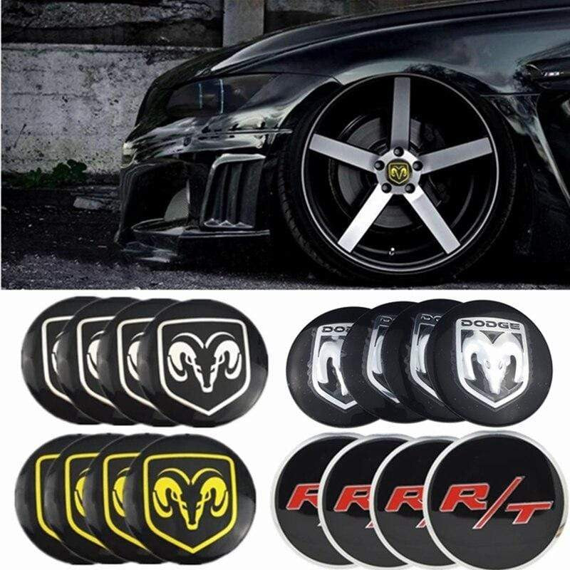 56MM Car Wheel Center Hub Caps Sticker for Dodge Ram 1500 2500 Journey Caliber Charger Challenger Nitro Durango Auto Accessories-Realmancar