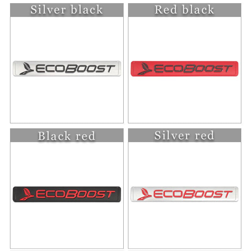 Metal Ecoboost Sticker Emblem Badge Decal for Ford Focus 2 3 4 Fiesta Kuga Escape Mondeo Edge - larahd