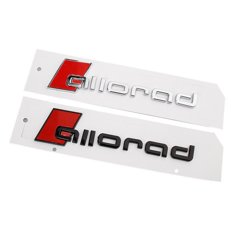 3D ABS Audi Allroad Chrome Decal Sticker For A4 B9 A6 C5 C7 C8 Badge Emblem - larahd