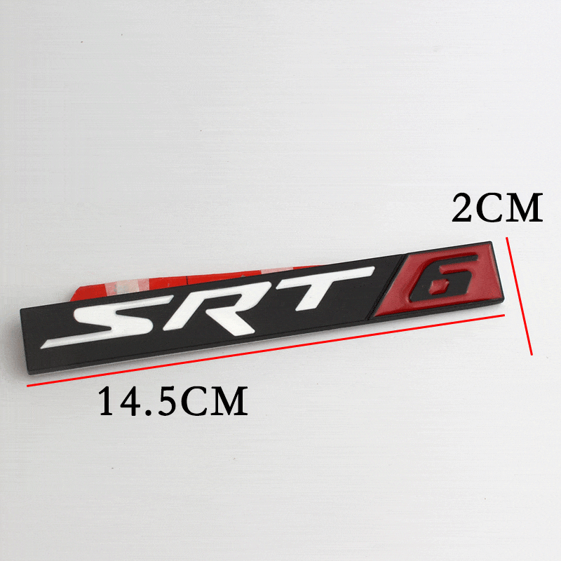 Metal Car Body Decoration for SRT8 SRT6 Logo Car Rear Side Sticker for Dodge Charger Challenger Caliber Jcuv Ram Journey Caravan - larahd