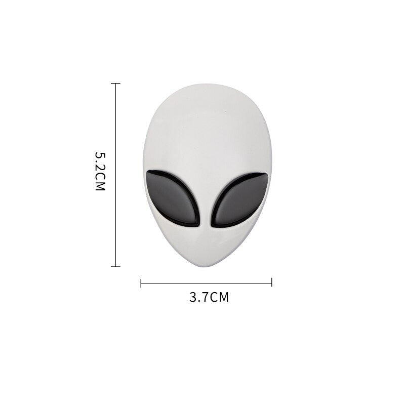 Alien Head UFO Auto Badge Decal Car Emblem Rear Trunk Sticker - larahd