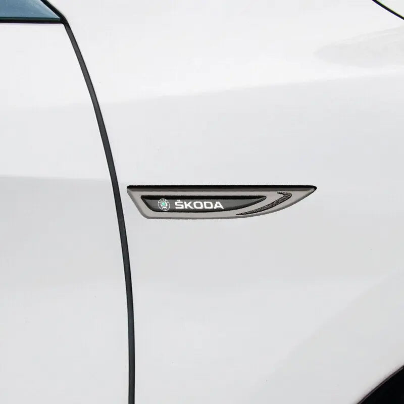 Car Fender Stickers for Skoda Octavia 2 A7 Tour RS Rapid Kodiaq Felicia Superb Kamiq Auto Body Decals Emblem Styling Decoration - larahd