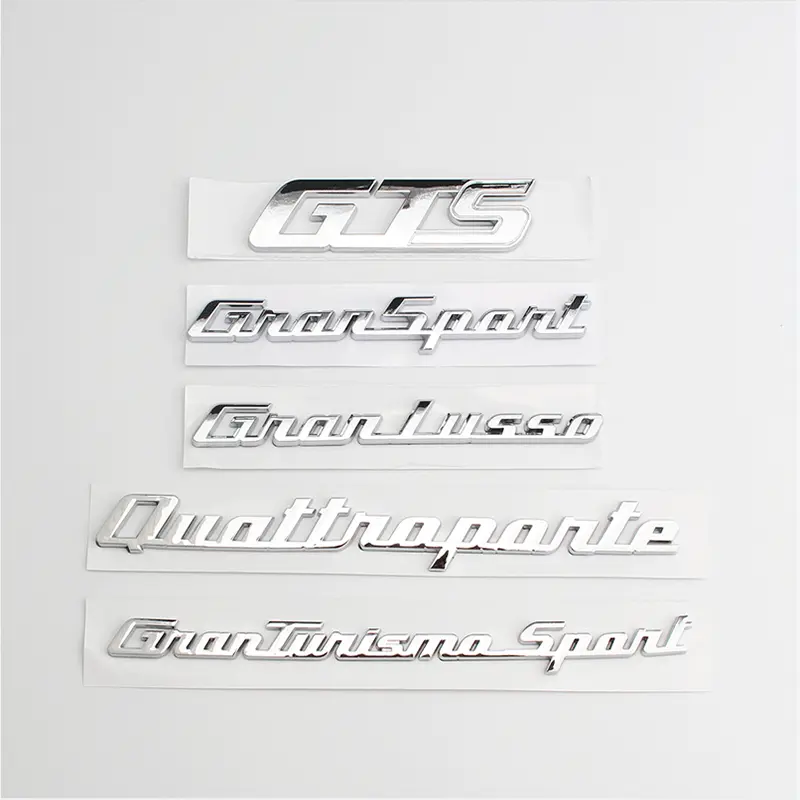 Maserati GTS Gransport Granlusso Quattroporte Granturismo Letter Emblem Badge Stickers Decals - larahd