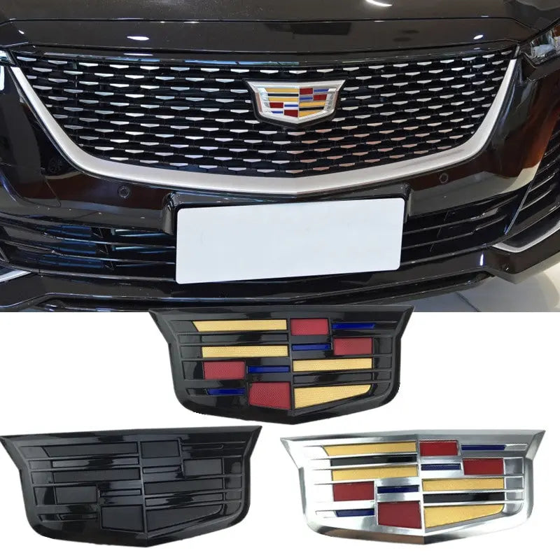 Cadillac Front Grille Emblem Tailgate Trunk Badge Sticker for XTS XT5 XT6 ATSL SRX BLS CT4 CT5 CT6 - larahd