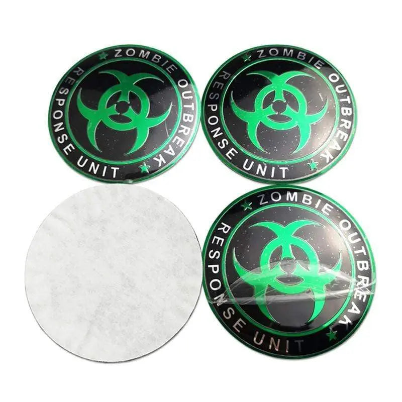 4PCS 56mm Biochemical Crisis Umbrella Car Wheel Center Hub Cap Sticker Auto Tire Emblem Badge Decal