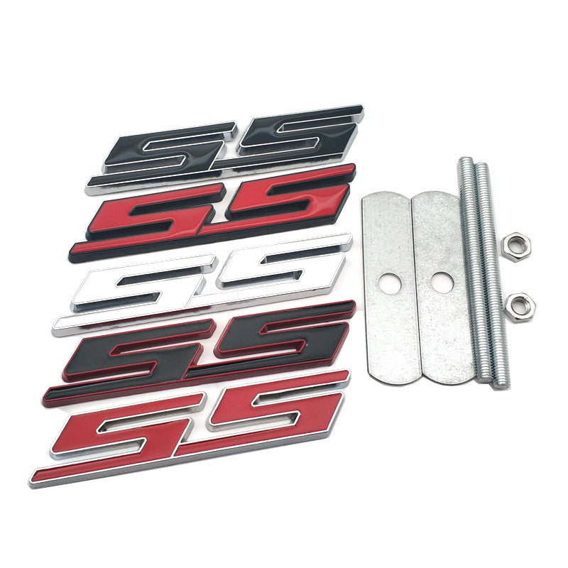 1x 3D Chrome SS Emblem Front Grill Badge For Chevrolet Camaro - larahd