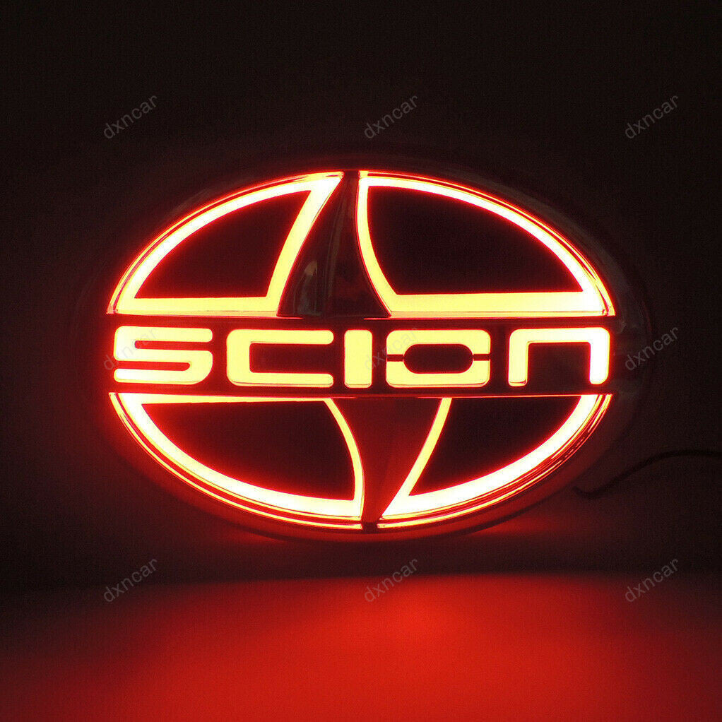 Illuminated Motors 5D LED Car Tail Rear Logo Light Badge Lamp Emblem Fits Scion