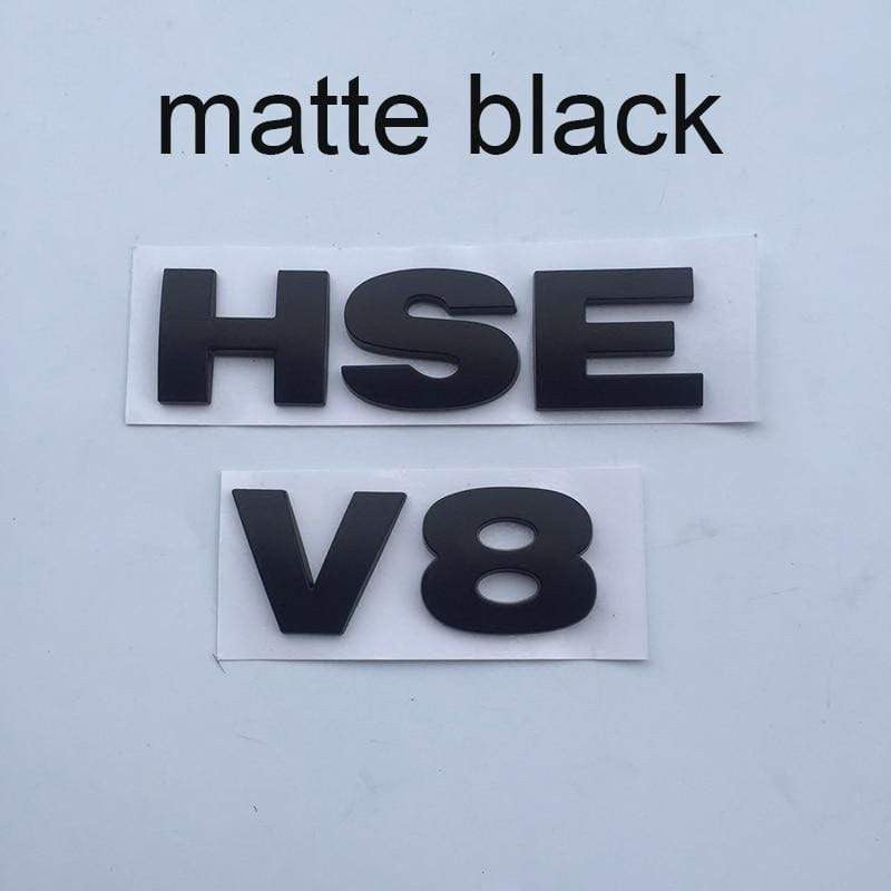 Tail Gate Emblem Brade Sticker V8 HSE for Land Rover Range Rover Discovery 3 4 - larahd