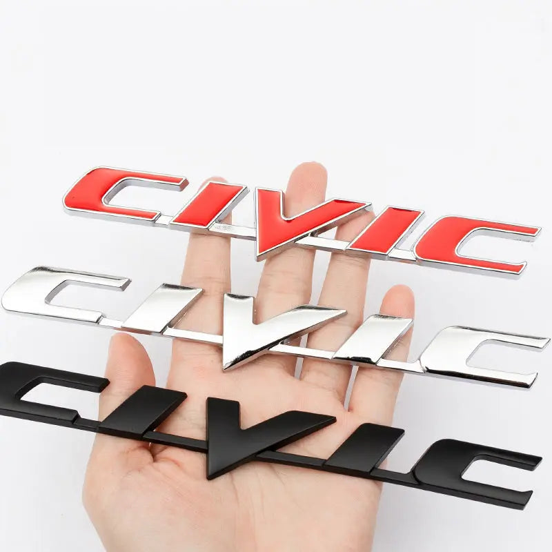 3D Metal VTEC i-VTEC CIVIC Sticker Emblem Badge Decals for Honda City Civic Accord - larahd