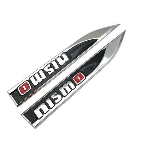 Pair Metal Nismo Emblem Side Wing Door Fender Sticker Decal For Nissan