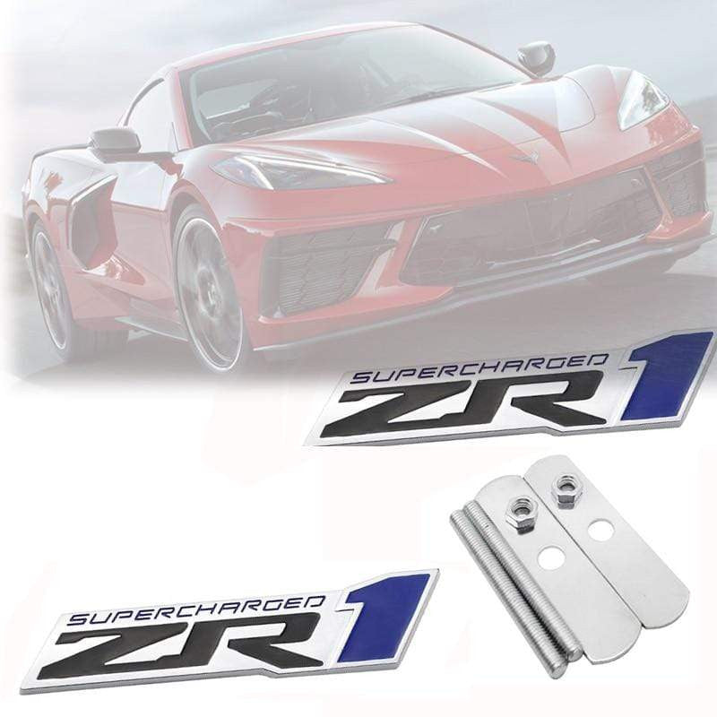 Car Styling 3D Emblem Sticker Front Grille Badge For Chevrolet Corvette ZR1 Aveo Cruze Cavalier Malibu Camaro Car Accessories - larahd