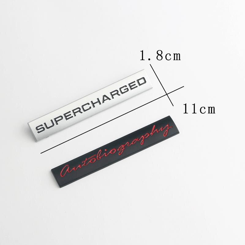 For Land Rover Metal Autoliography Supercharged Badge Rear Trunk Emblem Decals Sticker - larahd