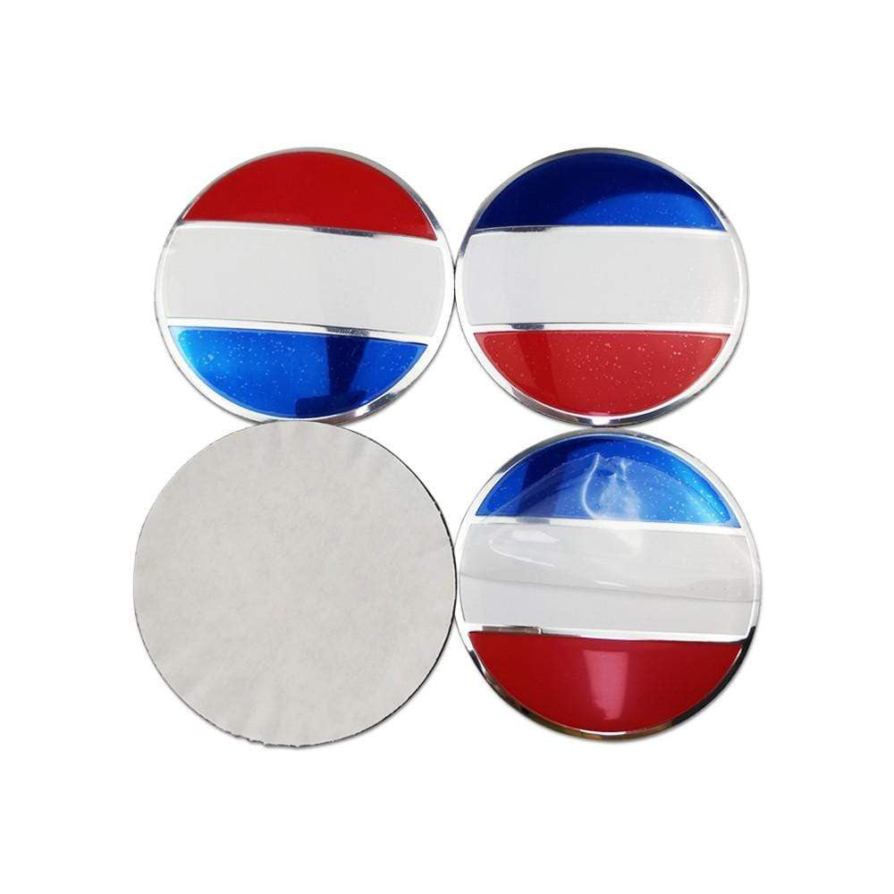 4PCS 56mm Germany America Italy National Flag Car Wheel Center Hub Cap Sticker Auto Tire Emblem Badge Decal