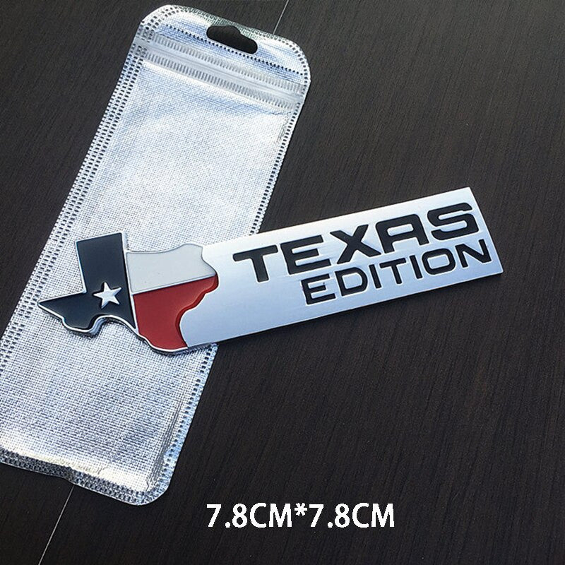 TEXAS EDITION Car Trunk Tailgate Emblem Badge Decal Sticker Metal