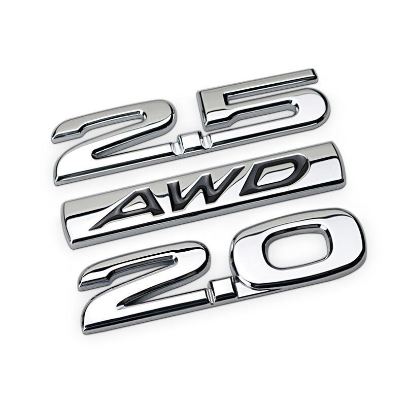 Metal AWD Car Trunk Rear Fender Emblem Badge Decals Sticker 4WD SUV - larahd