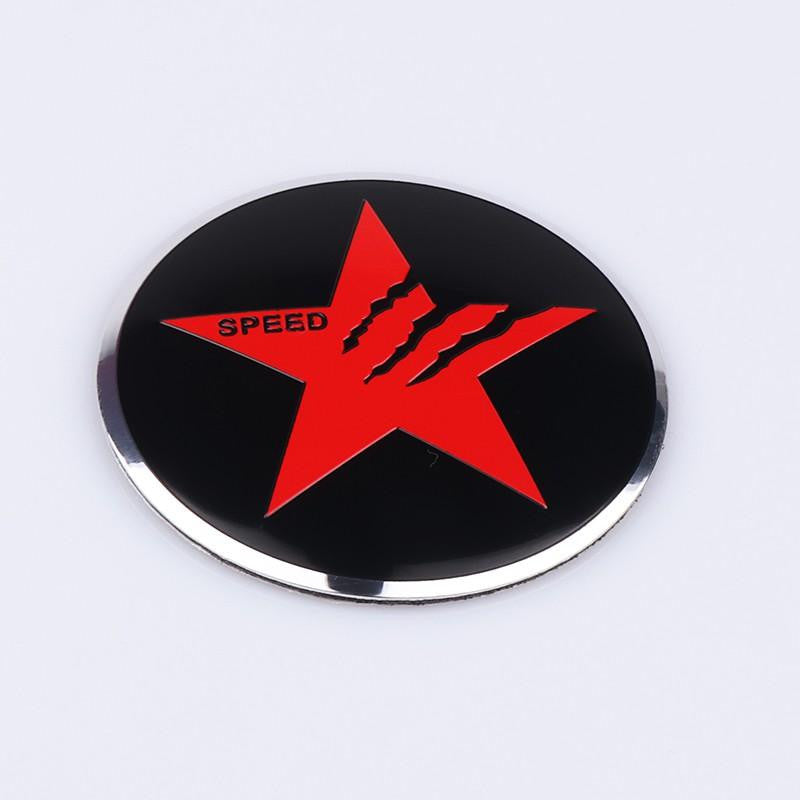 4pcs 56mm Pentagram Logo Car Wheel Center Stickers Hub Cap Emblem Cover For Ford