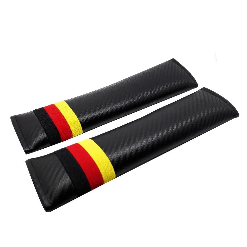 Jeep Infiniti Roush SRT OPC VXR German British Flag Car Seat Safety Belt Pad Cover Case Shoulder Pad Accessories - larahd