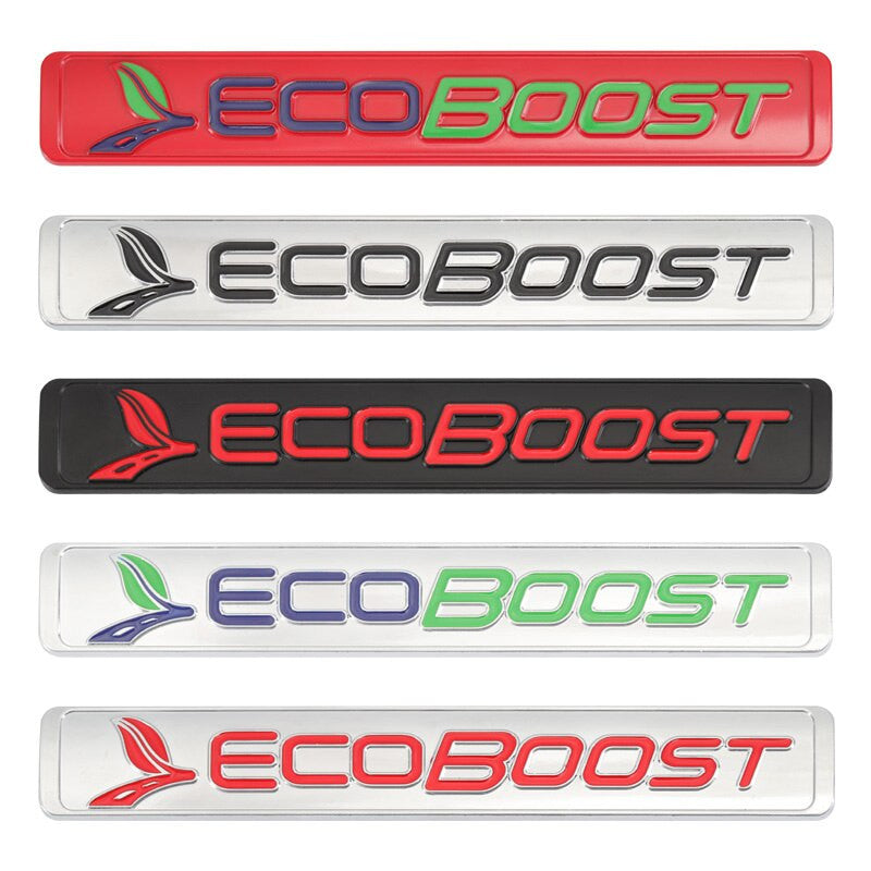 Metal Ecoboost Sticker Emblem Badge Decal for Ford Focus 2 3 4 Fiesta Kuga Escape Mondeo Edge - larahd