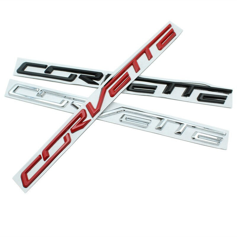 Metal Decals Sticker For Chevrolet Corvette C3 C4 C5 C6 C7 C8 Rear Letters Emblem Badge