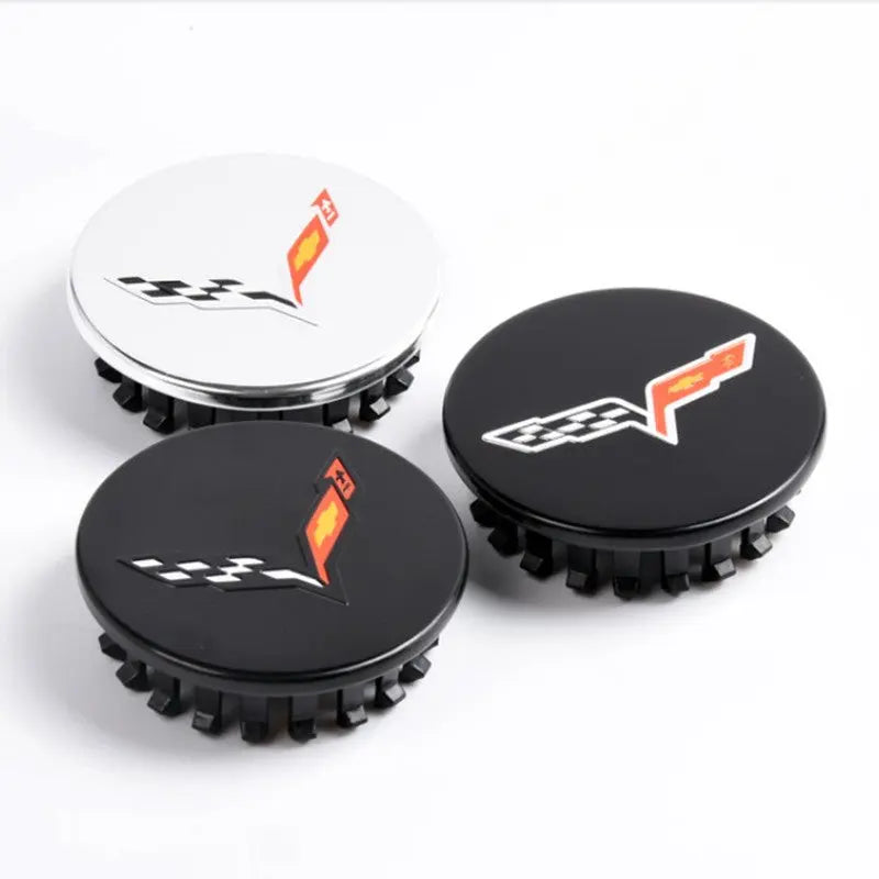 4Pcs/set 68mm SS ABS Carbon Fiber Car Wheel Center Covers For Chevrolet CAMARO Corvette - larahd