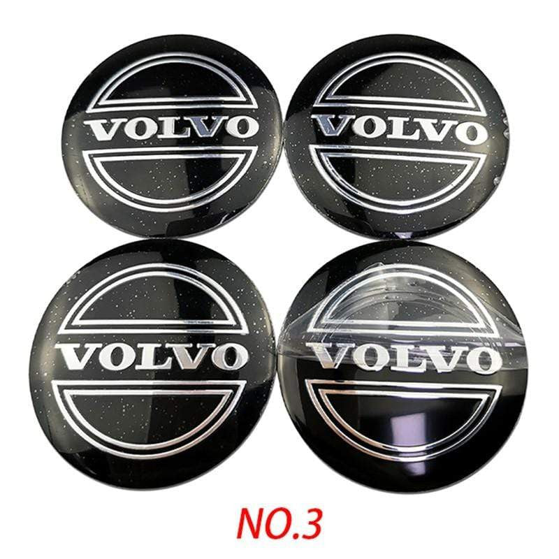 4PCS 56mm Volvo Logo Car Wheel Center Hub Cap Sticker Auto Tire Emblem Badge Decal - larahd