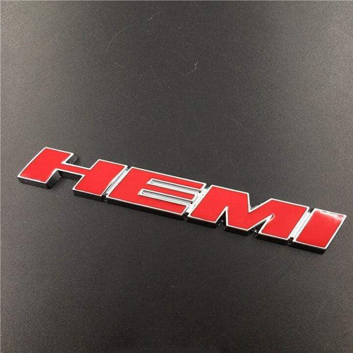 Metal Auto Front Grille Emblem Car Sticker for Dodge HEMI Badge Styling Caliber Jcuv Journey Challenger RAM Caravan Accessories