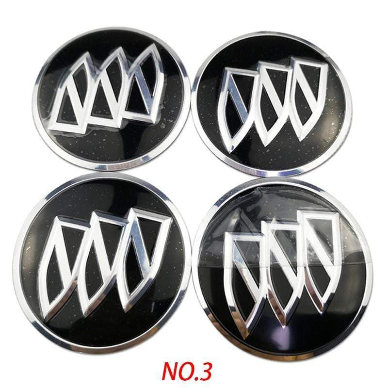 4PCS 56mm Buick Car Wheel Center Hub Cap Sticker Auto Tire Emblem Badge Decal - larahd