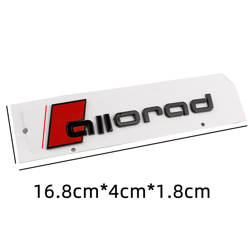 3D ABS Audi Allroad Chrome Decal Sticker For A4 B9 A6 C5 C7 C8 Badge Emblem