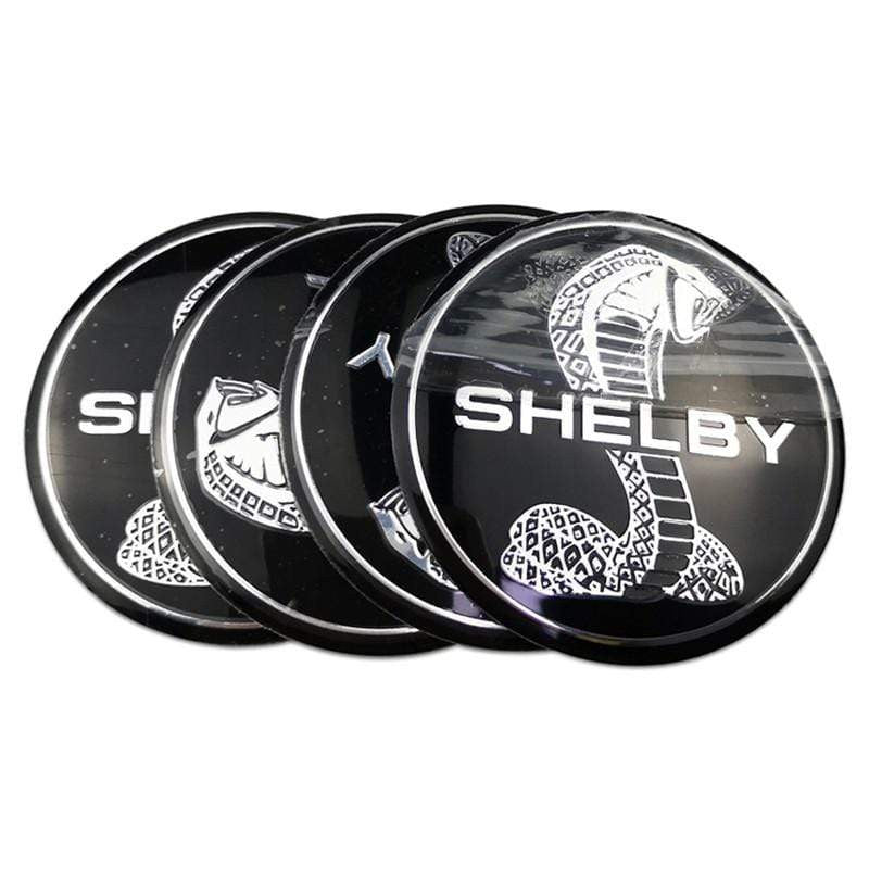 4pcs 56mm Ford Modified Horse Wolf Shelby FOOSE RS ST Car Wheel Center Hub Cap Sticker Emblem Badge Decal