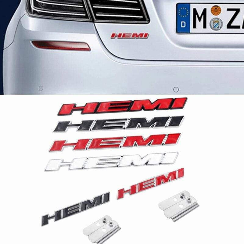 Metal Auto Front Grille Emblem Car Sticker for Dodge HEMI Badge Styling Caliber Jcuv Journey Challenger RAM Caravan Accessories - larahd