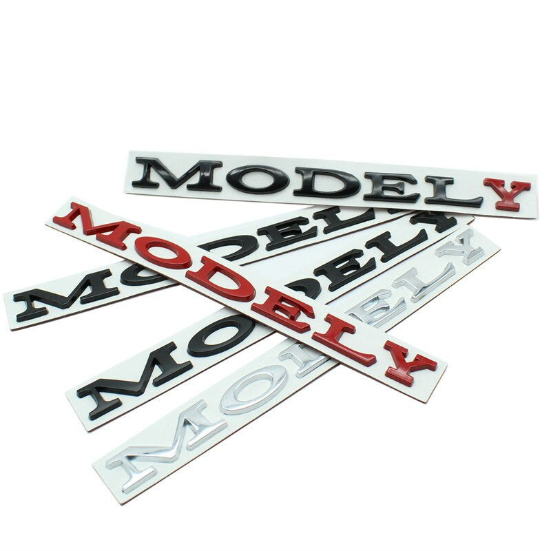 3D Letters Model Y Rear Back Trunk For Tesla Model Y Emblem Badge Stickers - larahd