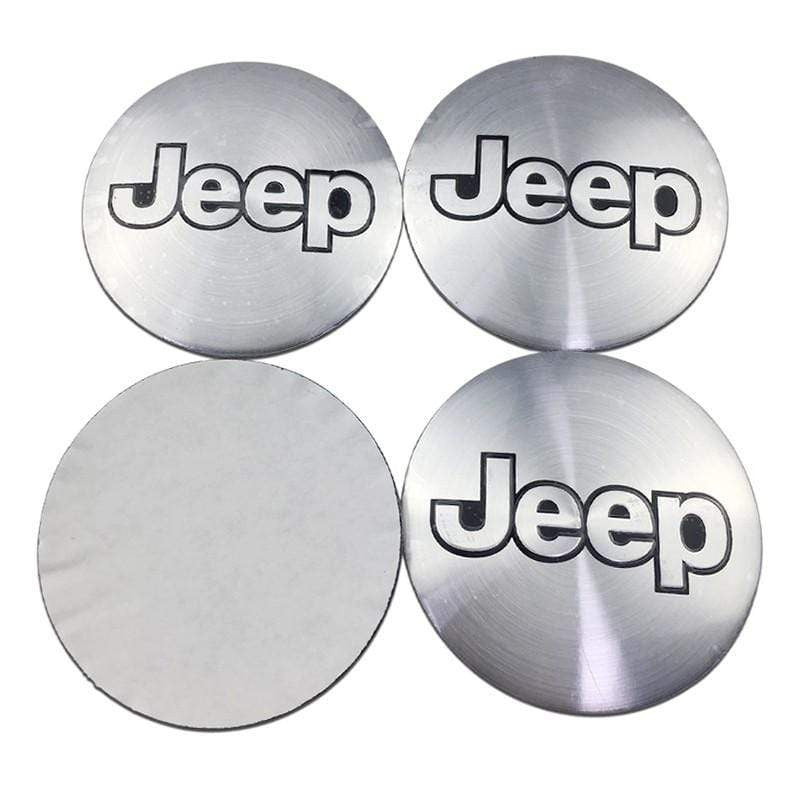 4pcs 56mm Jeep TRAIL RATED 4X4 Snow Mountain Car Wheel Center Hub Cap Sticker Auto Tire Emblem Badge Decal