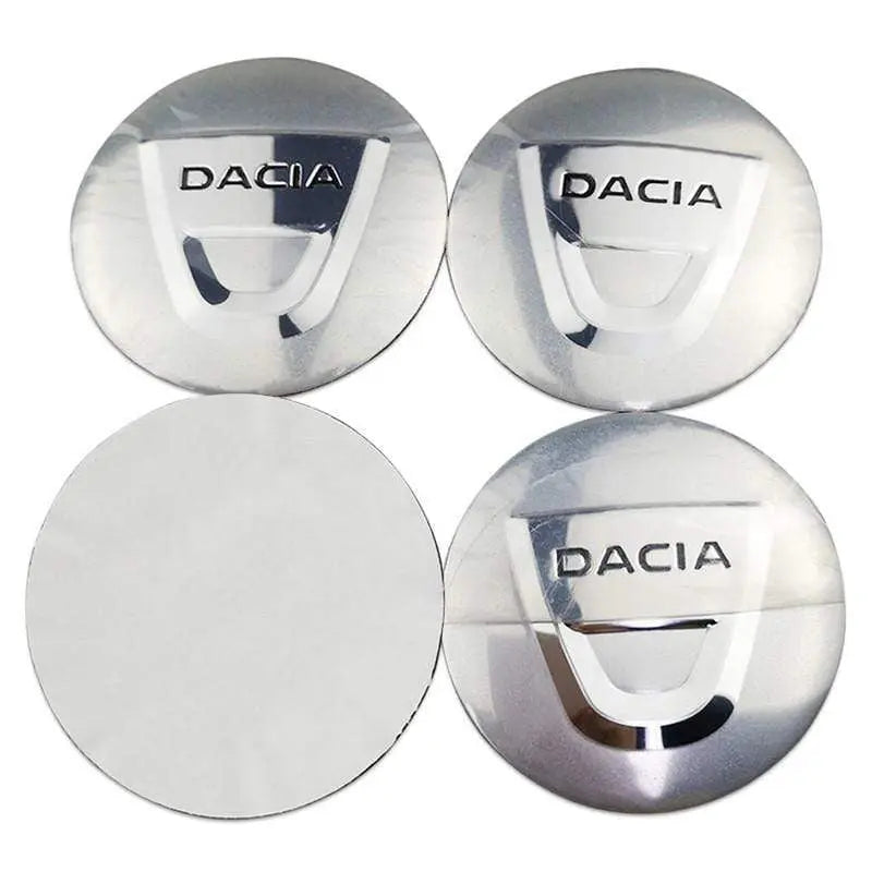 4PCS 56mm Dacia Car Wheel Center Hub Cap Sticker Auto Tire Emblem Badge Decal