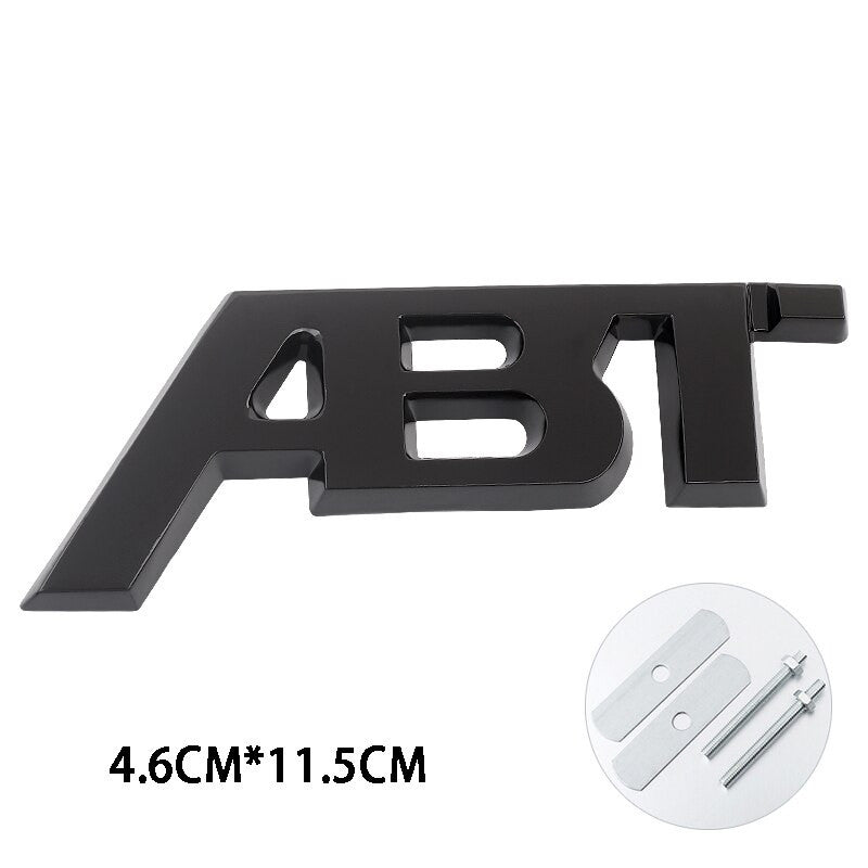 Metal ABT Badge 4Motion Emblem Decals Front Grille Stickers For Audi