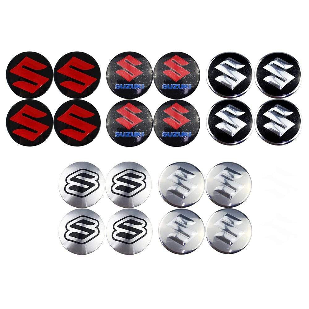 4pcs Car Wheel Center Hub Cap Sticker Cover Metal  56mm Emblem Badge Decal Stickers  Fits Suzuki-Realmancar