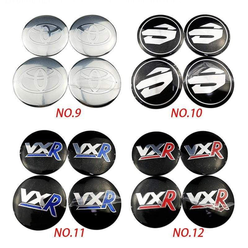 56mm 4pcs Toyota TRD VXR Vios Camry Corolla 4runner Tundra Crown Car Wheel Center Hub Cap Sticker Emblem Badge Decal-Realmancar