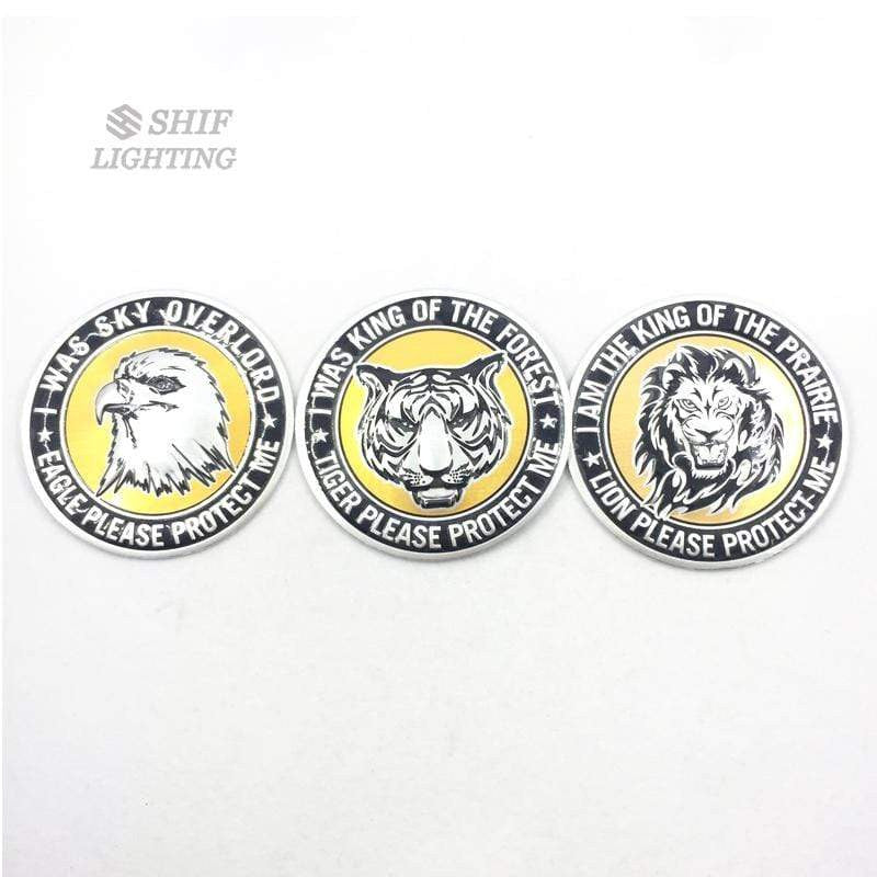 4pcs 56mm Aluminum Eagle Tiger Lion Logo Car Wheel Center Hub Cap Badge Emblem Decal Stickers-Realmancar