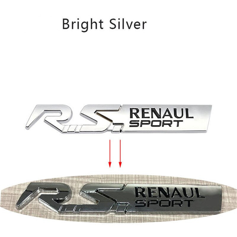 Metal GT Renaul Sport Badge rear Emblem tail sticker For Peugeot Kia - larahd