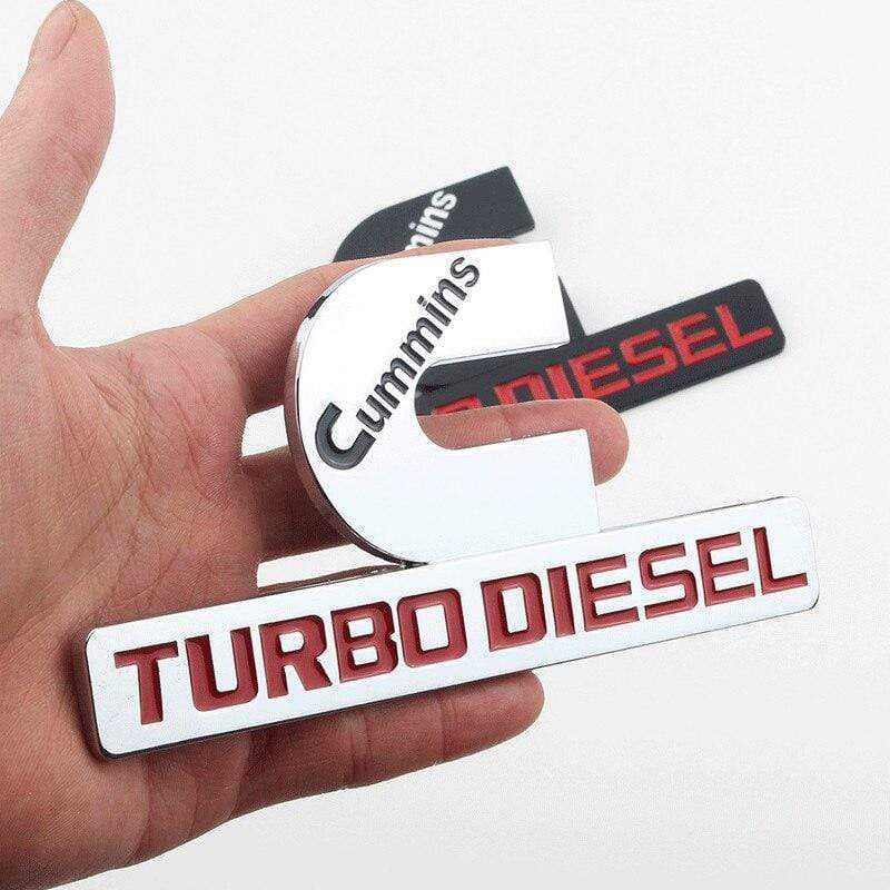 Metal Car Rear Stickers for Dodge CUMMINS Turbo Emblem Journey Caravan Durango Nitro Caliber Jcuv Challenger Auto Accessories