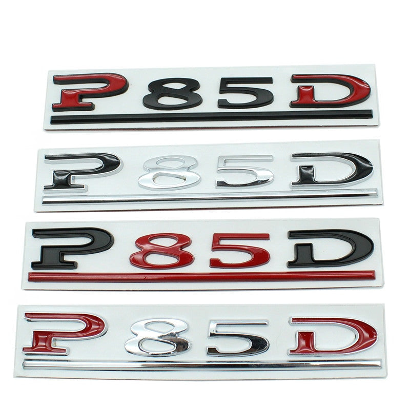 P75D P80D P90D P100D Badge Tesla Rear Trunk Lid Emblem Decal for Model 3 X S Y - larahd