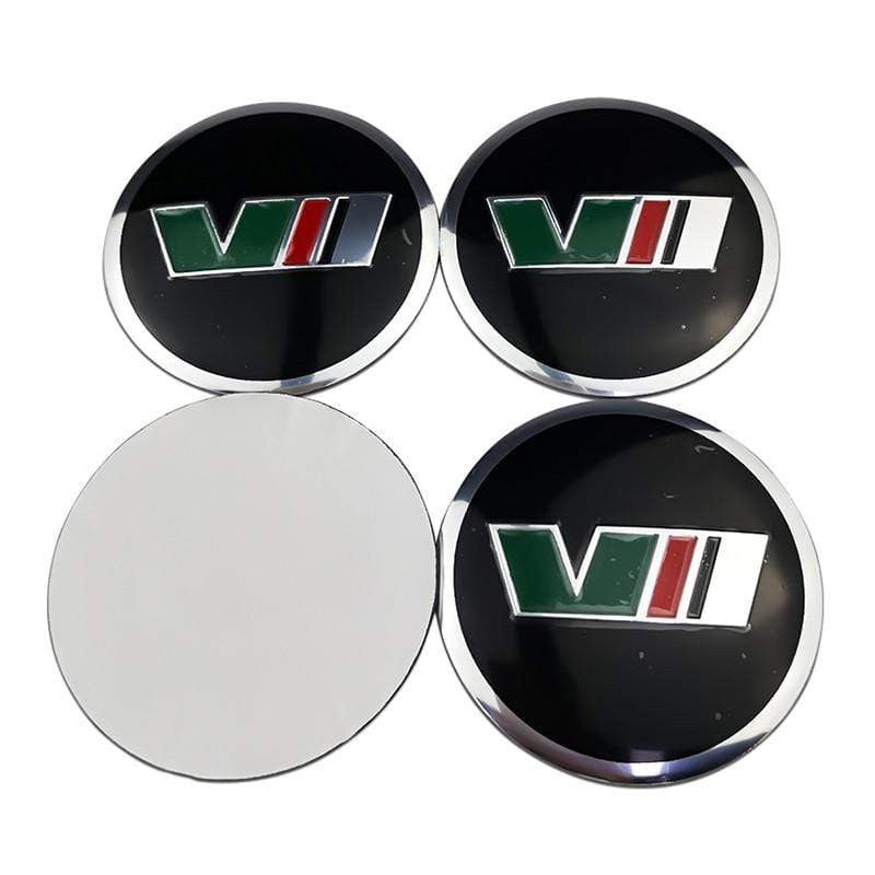 4pcs 56mm Skoda Modified VRS Car Wheel Center Hub Cap Sticker Auto Tire Emblem Badge Decal Accessories