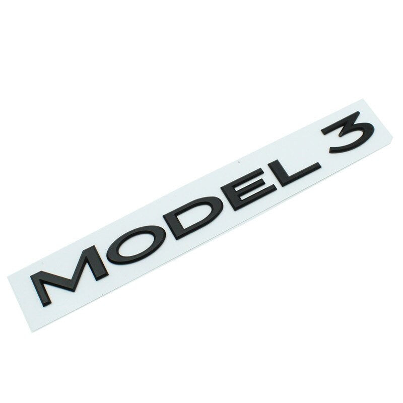 3D Letters Rear Back Trunk Logo ABS Sticker For Tesla Model 3