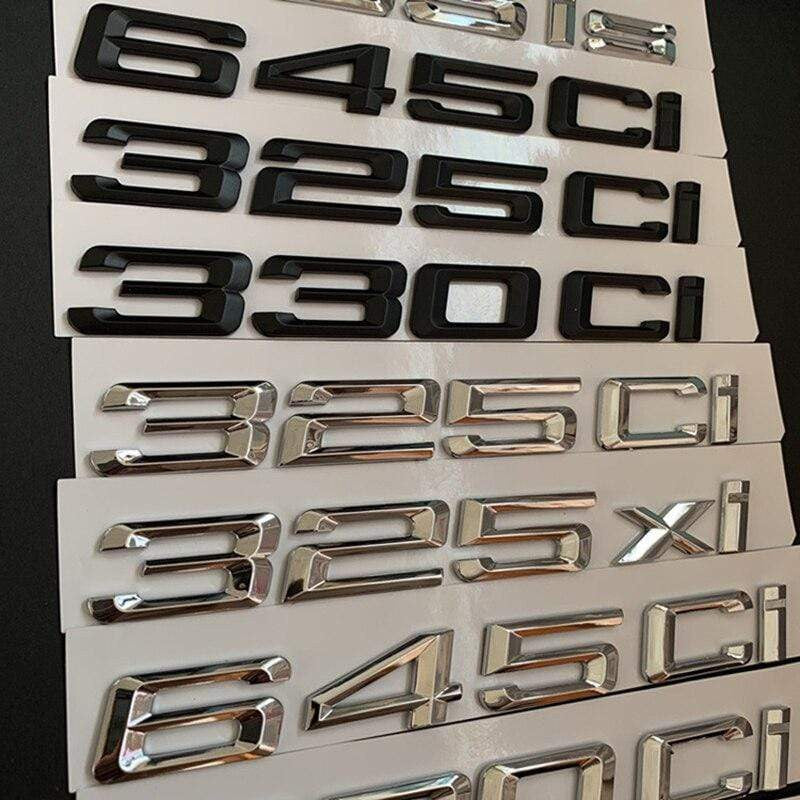 ABS Letter  325Ci 330Ci 645Ci 325xi 528xi 335ix Emblem for BMW E46 E90 E91 E92 Sports Roadster Coupe  Sticker-Realmancar