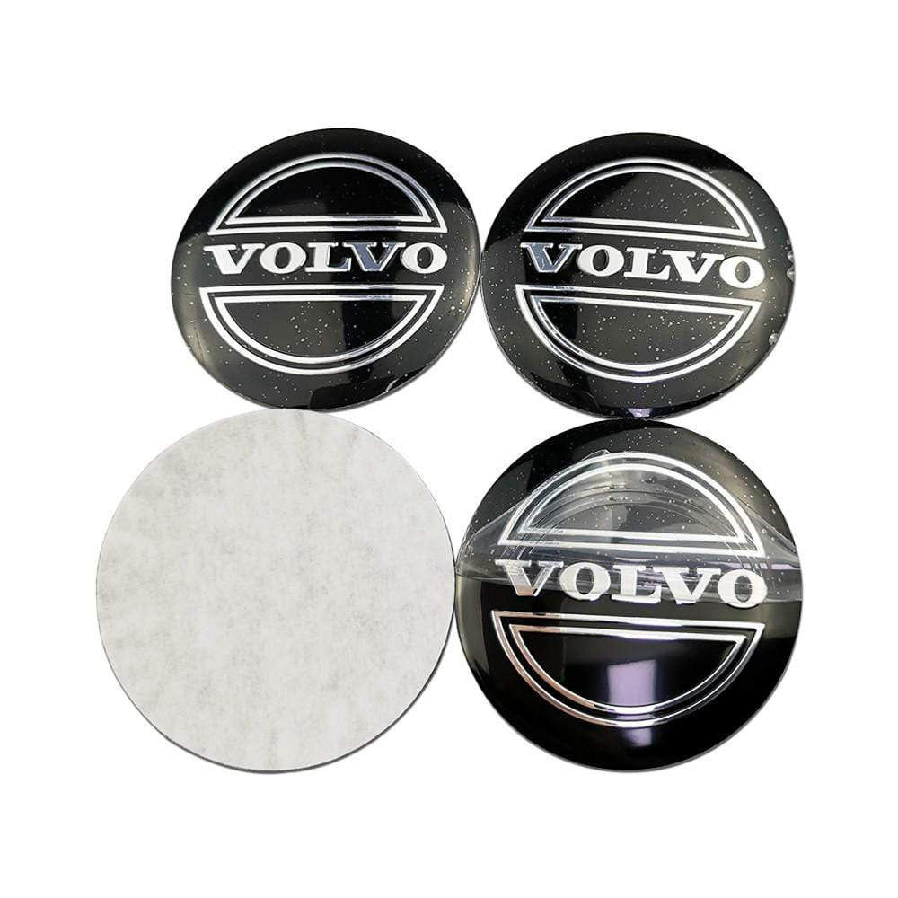 4PCS 56mm Volvo Logo Car Wheel Center Hub Cap Sticker Auto Tire Emblem Badge Decal